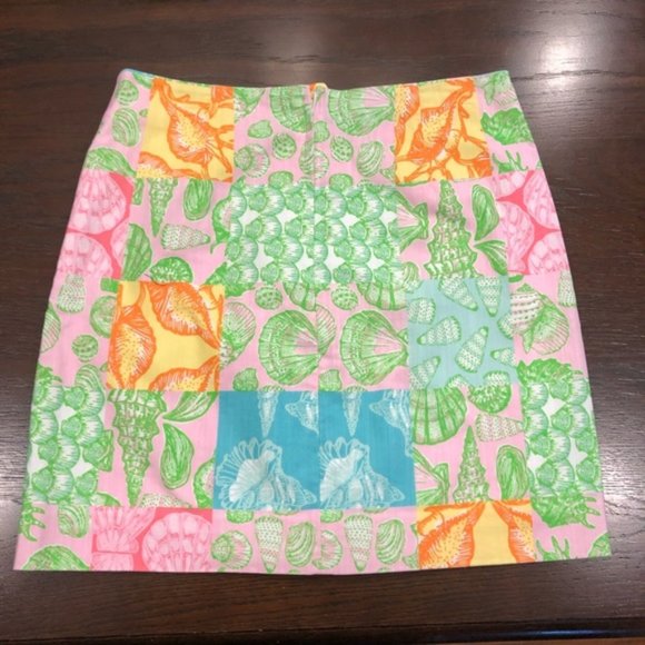 Vintage Lilly Pulitzer Patchwork Mini Skirt Sz 10 - Picture 5 of 6